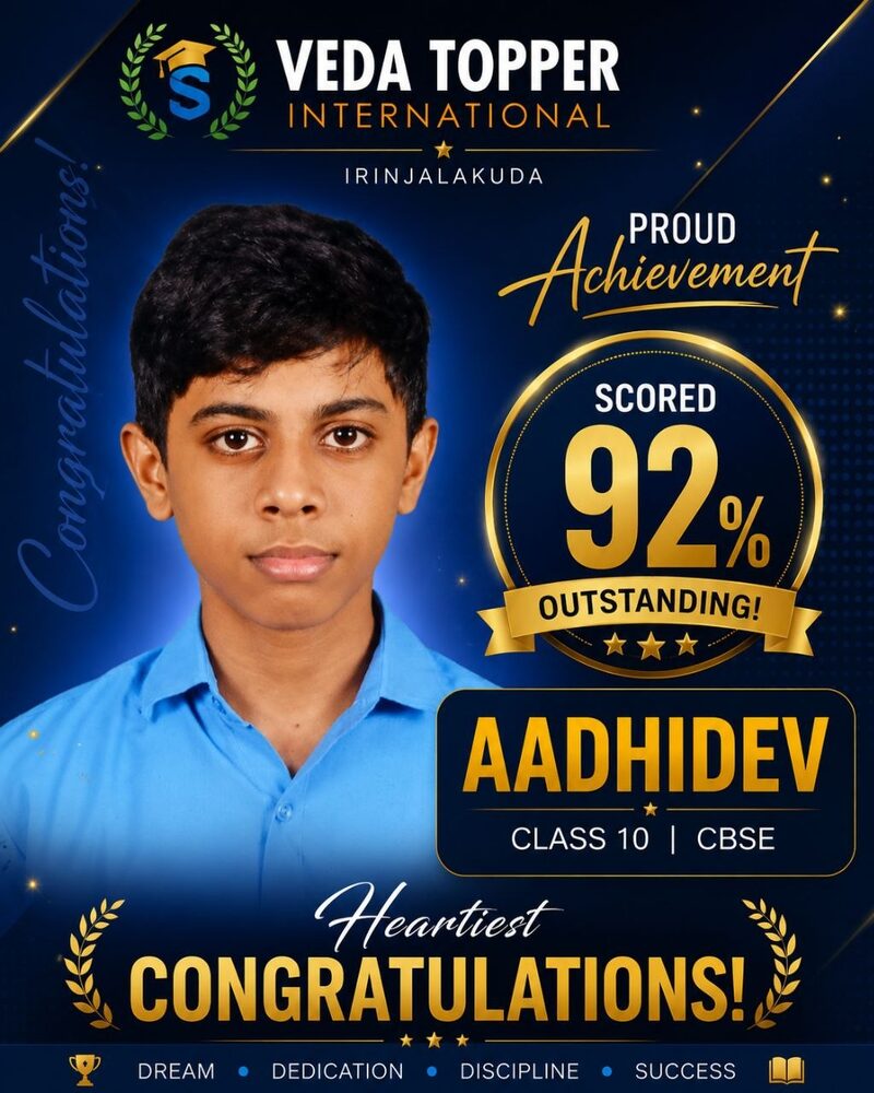 Aadhidev — Class 10 CBSE, scored 92%