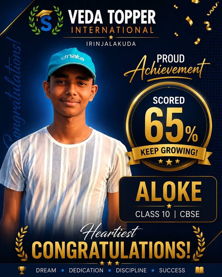 Aloke - Class 10 CBSE, scored 65%