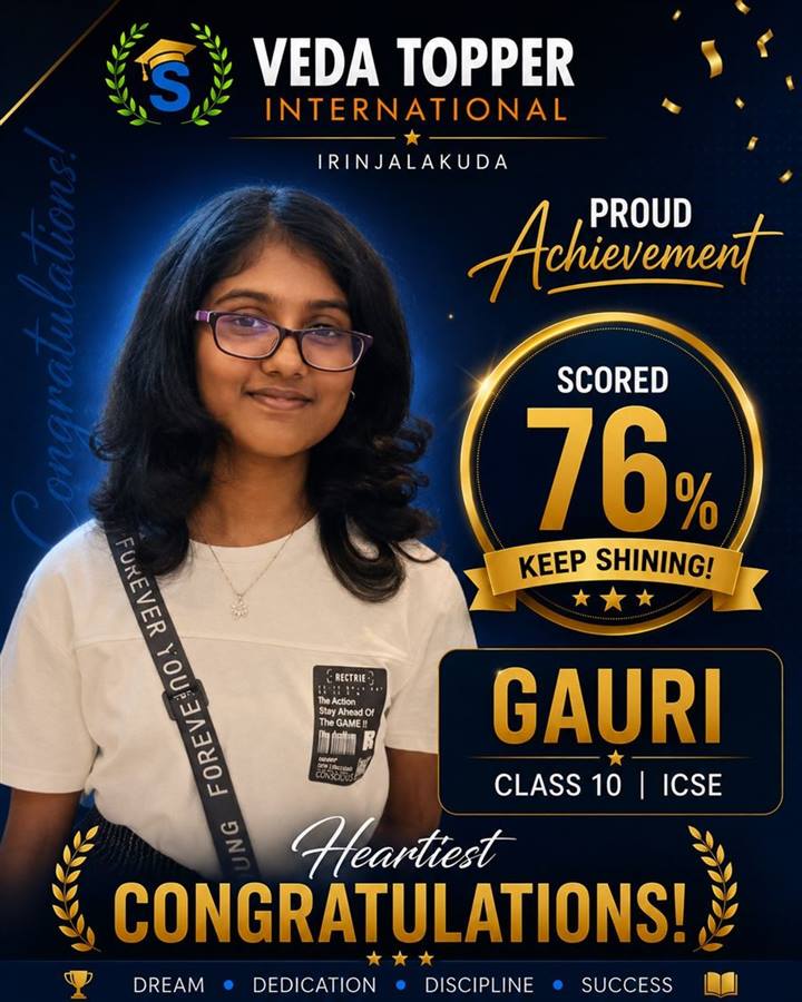 Gauri - Class 10 ICSE, scored 76%