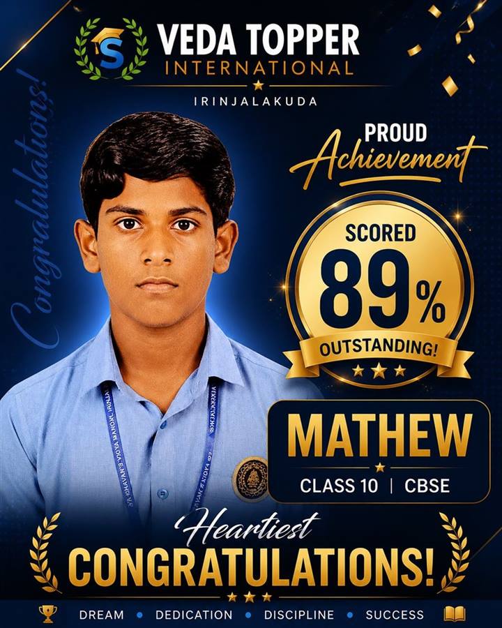 Mathew - Class 10 CBSE, scored 89%